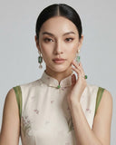 Iris Silk Floral Cheongsam Dress