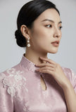Winifred Pink Polyester Cheongsam Dress