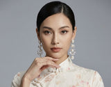 Purity Light Pink Silk Cheongsam Dress