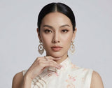 Hematite Silk Floral Cheongsam Dress