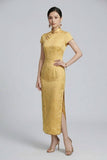 Larkspur Silk Modern Cheongsam Dress