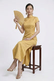 Larkspur Silk Modern Cheongsam Dress