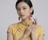 Larkspur Silk Modern Cheongsam Dress