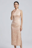 Zena Silk Jacquard Cheongsam Dress