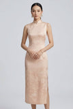 Zena Silk Jacquard Cheongsam Dress