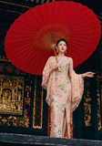 Elara Sumptuous Sequined Tulle Elegant Cheongsam Qipao Dress