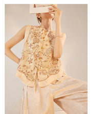 Makayla Dazzling Embroidery Qipao Cheongsam Three Piece