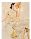 Mckenna Glamorous Embroidery Qipao Cheongsam Two Piece