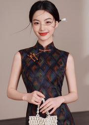 Mirabel Tailored Summer Casual Floral Satin Cheongsam Dress Qipao