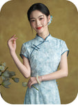 Magdalena Arresting Elegant Pink Cheongsam Dress Short Sleeve Qipao
