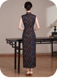 Mirabel Tailored Summer Casual Floral Satin Cheongsam Dress Qipao