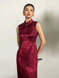 Notable Jacquard Cheongsam Dress - Vintage Dragon Pattern Qipao