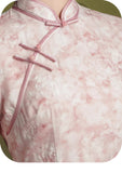 Magdalena Arresting Elegant Pink Cheongsam Dress Short Sleeve Qipao