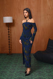 Dazzle Velvet Cheongsam Dress - Vintage Qipao with High Slit