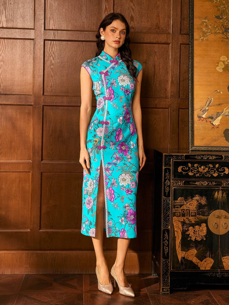 Dragon Lace Cheongsam Dress - Modern Qipao with High Slit – My Cheongsam
