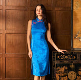 Prestige Mulberry Silk Cheongsam Dress - Modern Qipao Style with Frog Buttons
