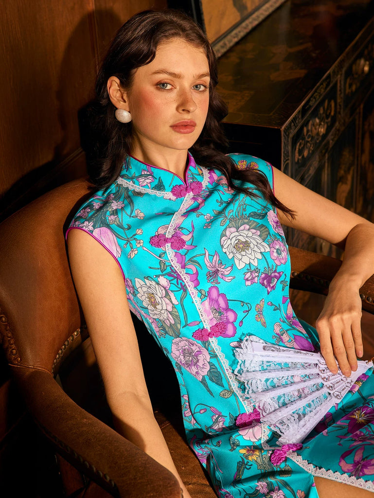 Dragon Lace Cheongsam Dress - Modern Qipao with High Slit – My Cheongsam