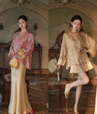 Romina Crystalline Jacket Embroidered 2-Piece Cheongsam Qipao