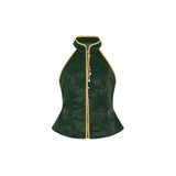 Silk Rosemary Good-Looking Qipao Cheongsam Two Piece