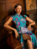 Dragon Lace Cheongsam Dress - Modern Qipao with High Slit