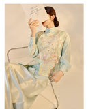 Silk Angelina Exquisite Embroidery Qipao Cheongsam Vest Top