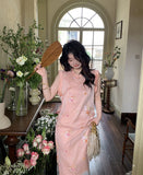 Silk Halle Festive Embroidery Qipao Cheongsam Two Piece
