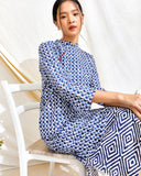 Tiles Pattern Qipao Cheongsam Dress