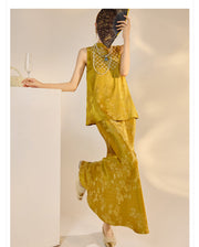 Willa Appealing Embroidery Qipao Cheongsam Two Piece