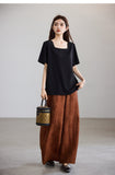 Crescendo Light Taro Purple Wide-Leg Casual Pants Cheongsam
