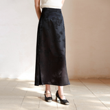 Deneb Black Slim Fit Cheongsam Skirt