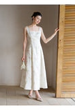 Aldebaran Soft Apricot Jacquard Cheongsam Dress
