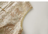 Viviana Apricot Yellow Beaded Embroidered Cheongsam Vest