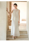 Muse 2-Piece Embroidered Mulberry Silk Cheongsam Top