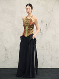 Paramount Retro Red Fitted Cheongsam Top