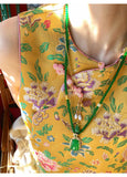 Fiorella Unique Gold Silk Cheongsam Qipao Vest