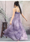 Poppy Light Tulle Purple Cheongsam Dress