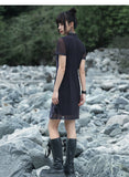 Eminent Black Peony Gradient Cheongsam Dress