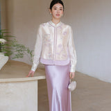 Boutique Brown Satin Embroidered Cheongsam Vest