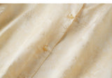 Aldebaran Apricot Yellow Jacquard Cheongsam Top