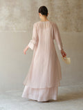 Giselle 2-Piece Ceramic Pink Top and Pants Cheongsam