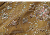 Juliana Olive Yellow Embroidered Cheongsam Top