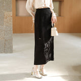 Fuchsia 2-Piece Sandalwood Short Coat Skirt Cheongsam