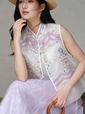 Grande 2-Piece Light Purple Silk Cheongsam Top