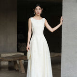 Valencia Foggy Apricot Sequin Embroidered Cheongsam Dress