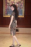 Elle Vintage Black Cheongsam Dress