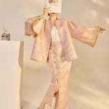 Melody 2-Piece Jacquard Embroidered Cheongsam Set