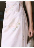 Celeste Peony Pink Jacquard Cheongsam Dress