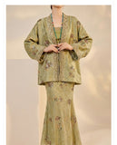 Fabiana 2-Piece Embroidered Jacquard Cheongsam Set