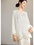 Nita Burgundy Jacquard Cheongsam Top