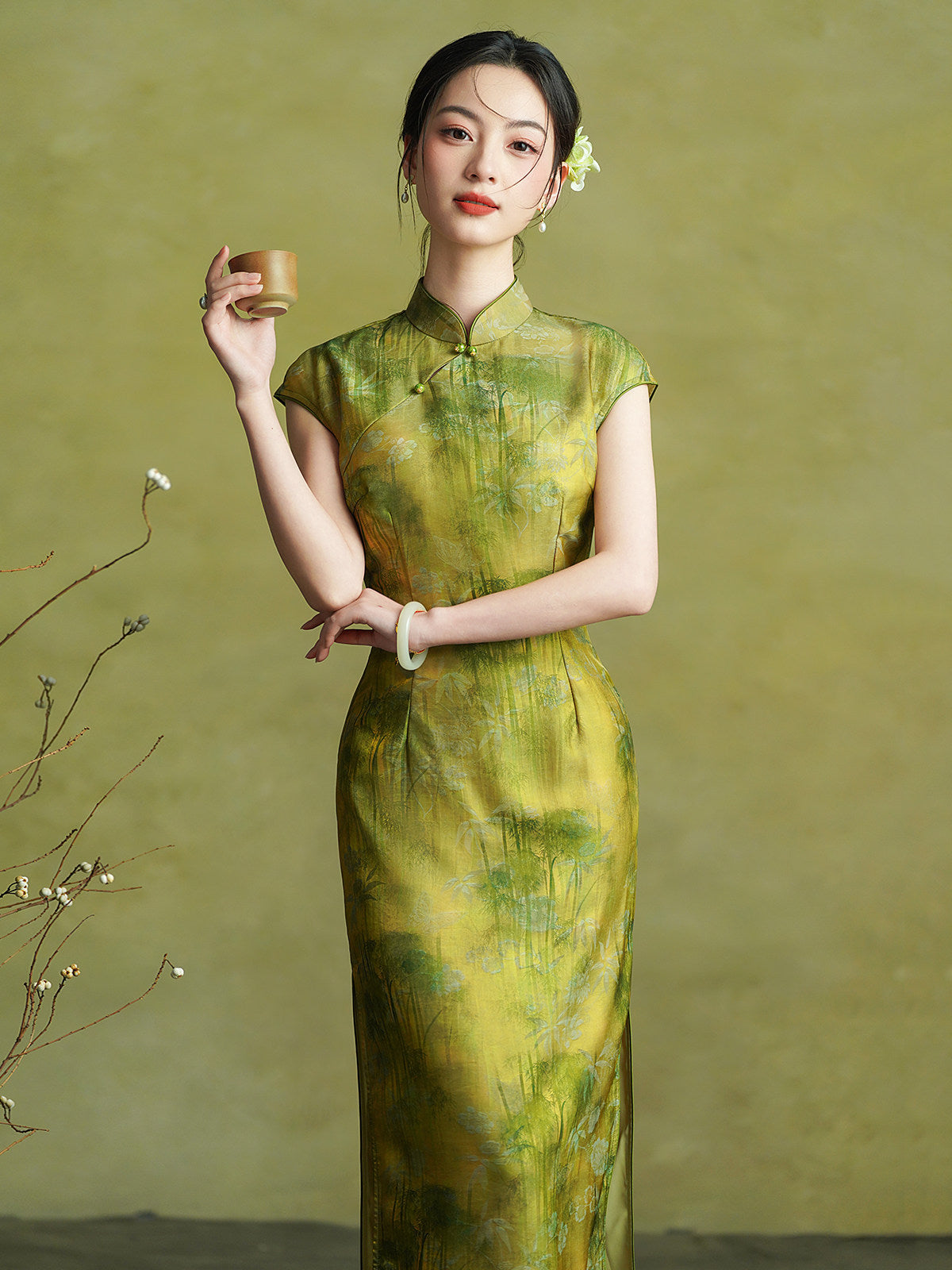 Celeste Ornamental Plus Size Daily Wear Stunning Cheongsam Qipao Dress – My Cheongsam